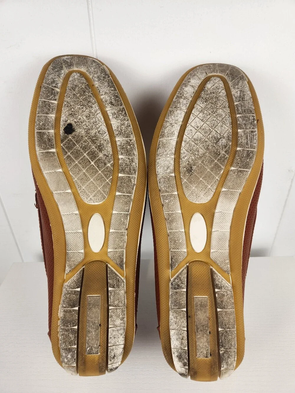 Bruno Marc Brown Perforated Driving Loafers Mens 11 Slip-On Boat Shoes Old Money